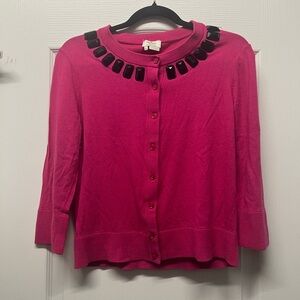 Kate Spade Pink Sweater with Black Details